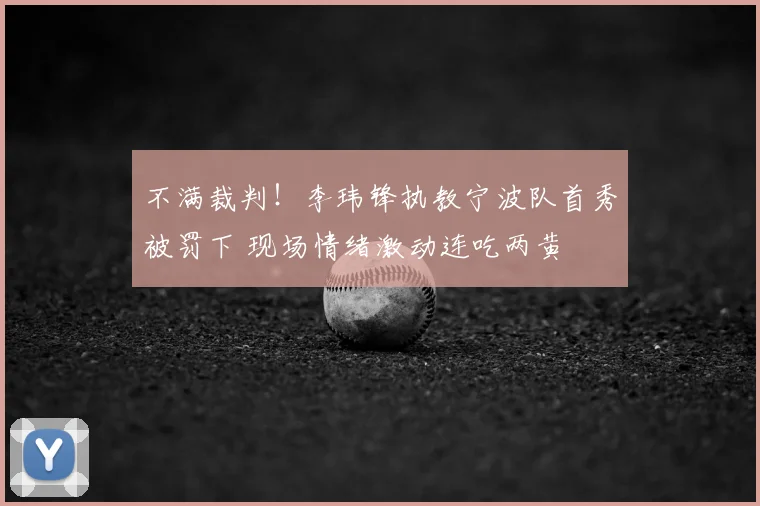 不满裁判！李玮锋执教宁波队首秀被罚下 现场情绪激动连吃两黄